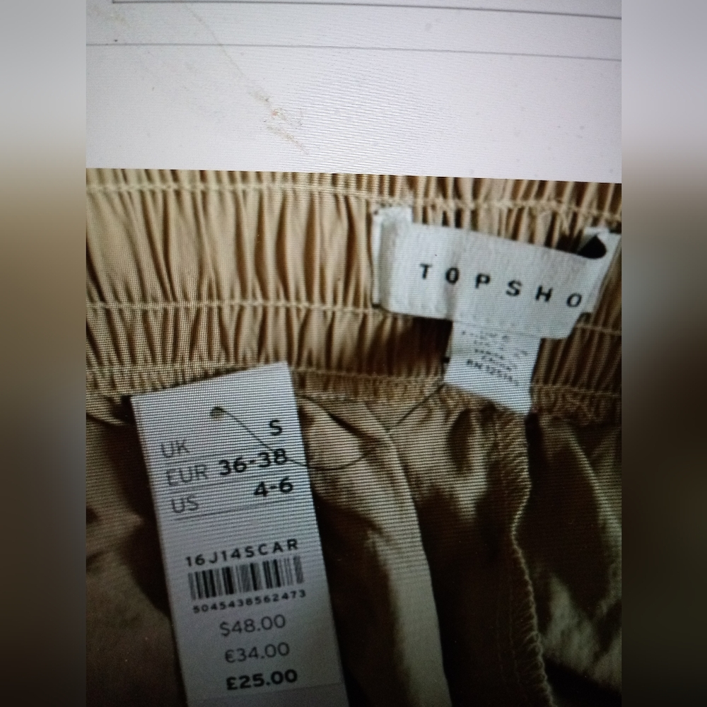NWOT 90's parachute style joggers pull on slit pockets 100% nylon - Picture 3 of 8